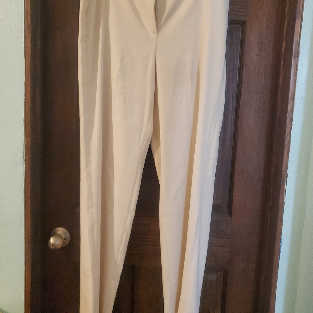 Chicos cream 10R wide leg trousers